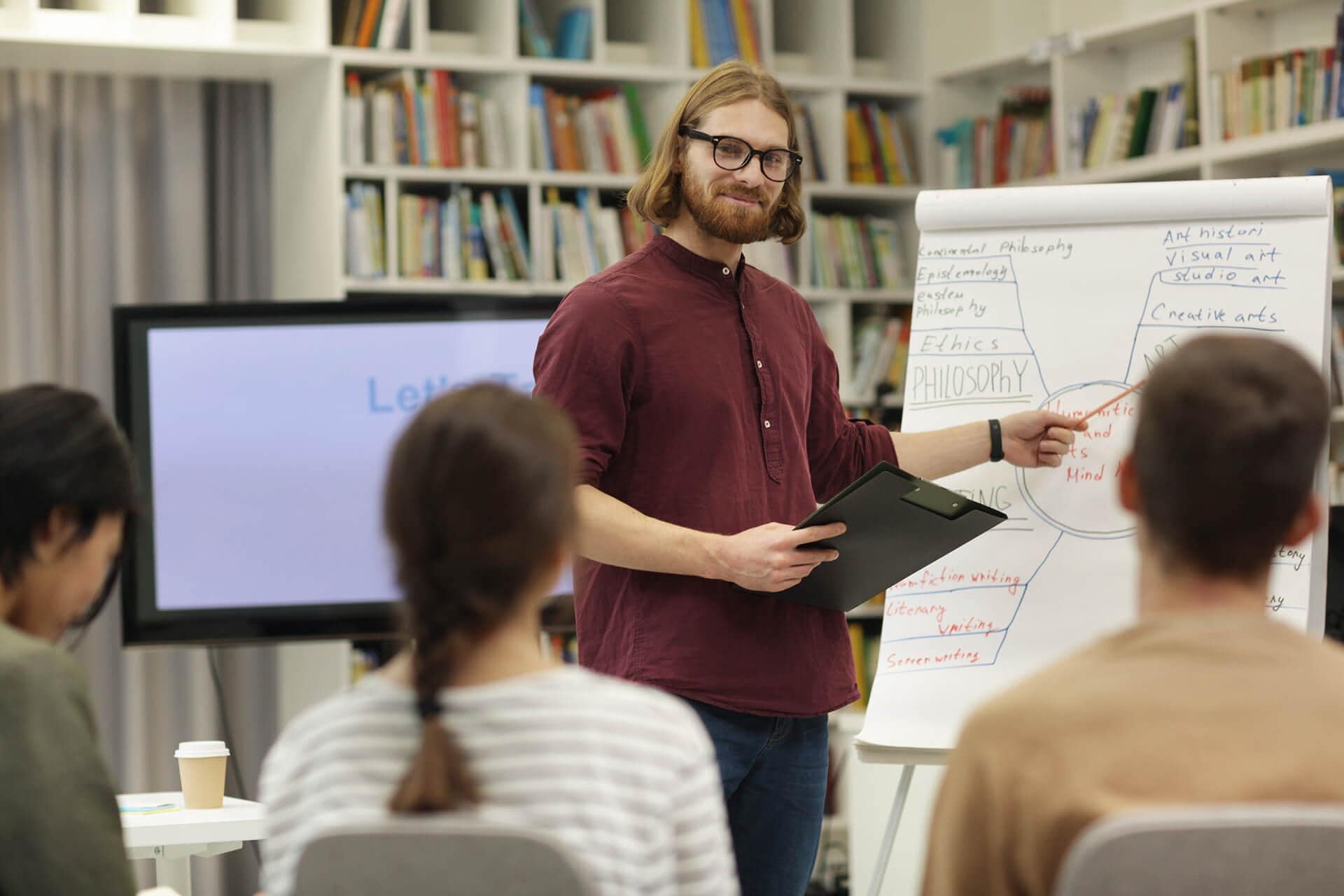 Iowa State faculty teaching a philosopry class